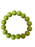 Plastik armbånd - med perler, Karmen - lys grøn